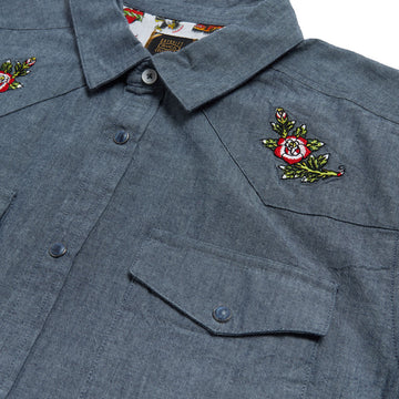 RVCA Rosa Chambray Shirt - Indigo