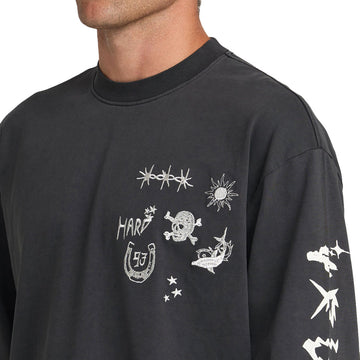 RVCA High On Life Long Sleeve Shirt - Pirate Black