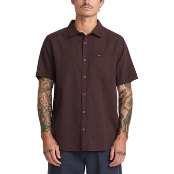 RVCA Thatll Do Seersucker Shirt - Mocha