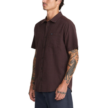 RVCA Thatll Do Seersucker Shirt - Mocha