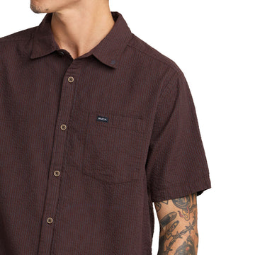 RVCA Thatll Do Seersucker Shirt - Mocha