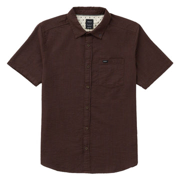 RVCA Thatll Do Seersucker Shirt - Mocha