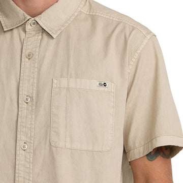 RVCA ANP Short Sleeve Shirt - Light Khaki