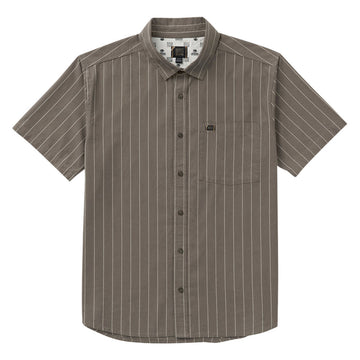 RVCA Dayshift Workwear Stripe Shirt - Mushroom