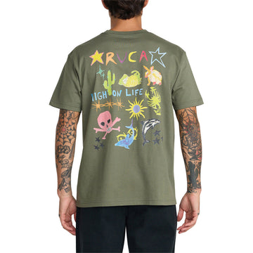 RVCA High On Life T-Shirt - Olive