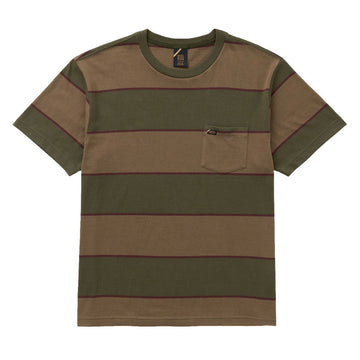 RVCA Dayshift Stripe Pocket T-Shirt - Fatigue