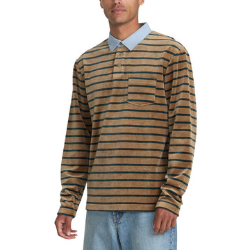 RVCA Pile Long Sleeve Polo Shirt - Coyote