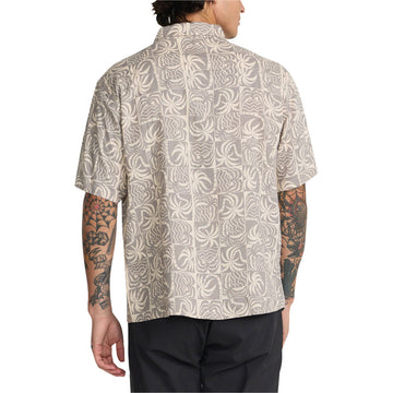RVCA Exotica Palm Days Shirt - Light Burlap