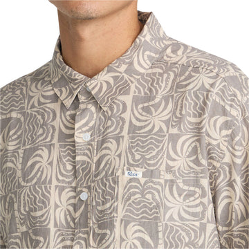 RVCA Exotica Palm Days Shirt - Light Burlap
