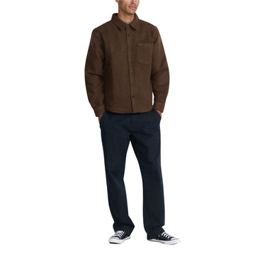 RVCA Dayshift Solid Flannel Shirt - Bombay Brown