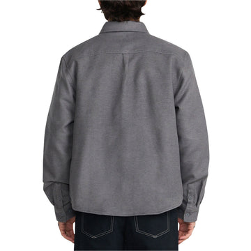 RVCA Dayshift Solid Flannel Shirt - Smoke