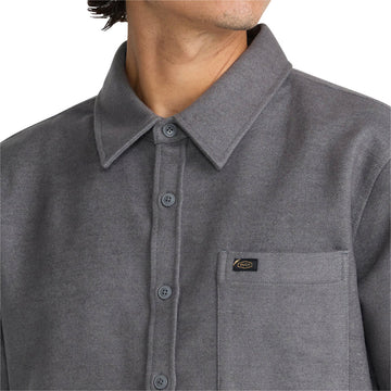 RVCA Dayshift Solid Flannel Shirt - Smoke