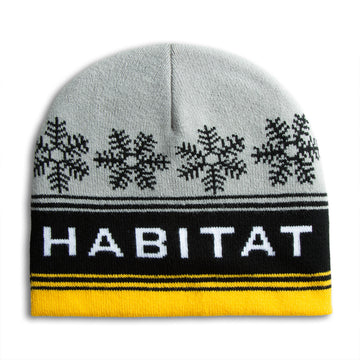 Habitat Retro Snow Beanie - Grey/Black/Gold
