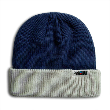 Habitat Contrast Cuff Beanie - Blue/White
