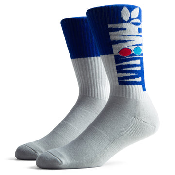 Habitat Contrast Cuff Socks - Blue/White
