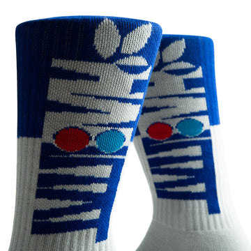 Habitat Contrast Cuff Socks - Blue/White