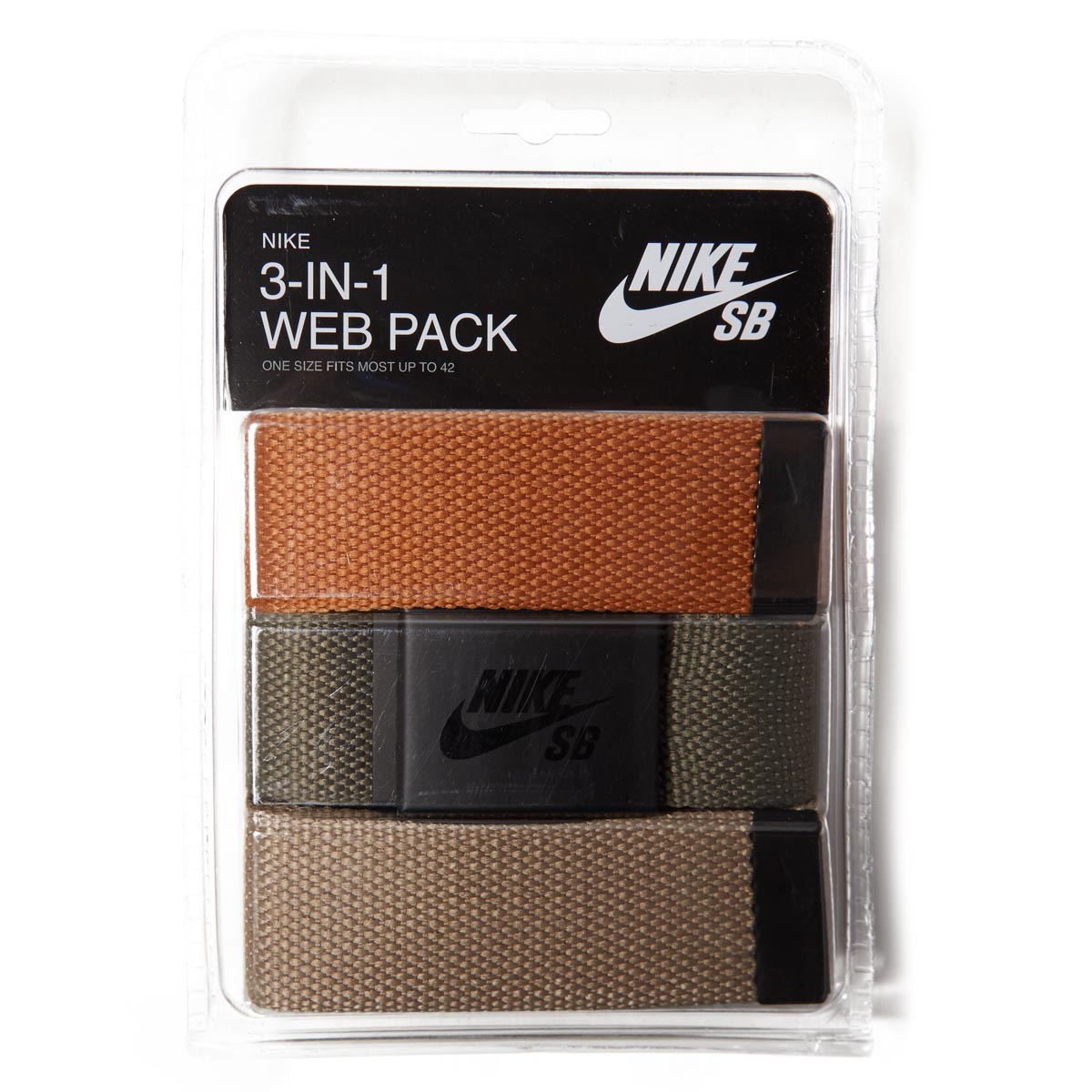 Nike SB 3 In 1 Web Belt Pack - Orange/Olive/Khaki image 1