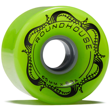 Carver Roundhouse Slick 83a Longboard Wheels - Green Glo - 65mm