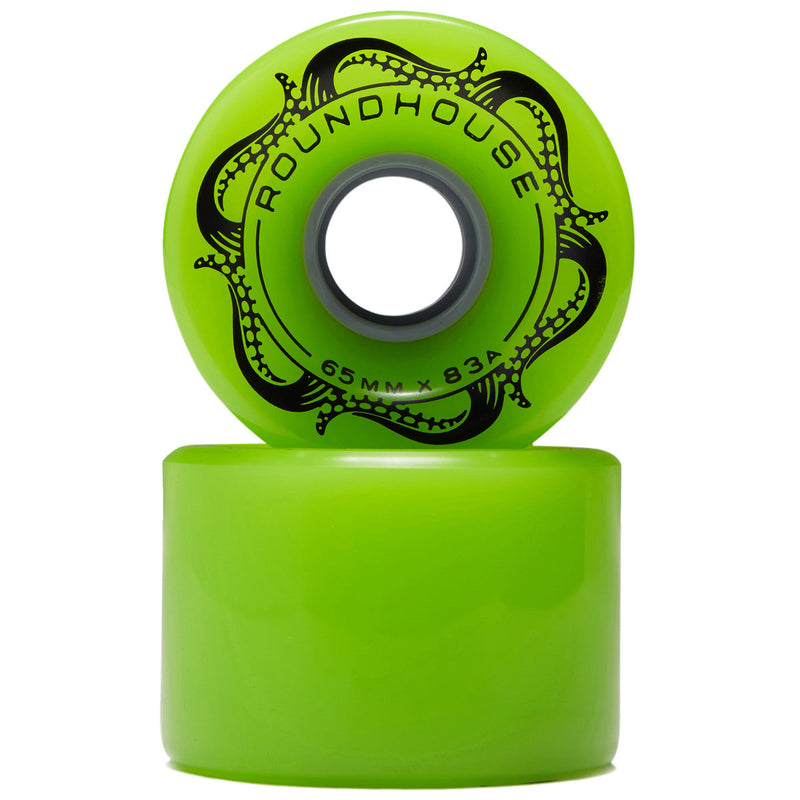 Carver Roundhouse Slick 83a Longboard Wheels - Green Glo - 65mm