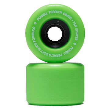 Powell-Peralta Downhill Snakes 02 75a Longboard Wheels - Green/Black Hub - 69mm
