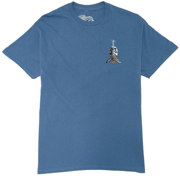 Powell-Peralta Skull And Sword T-Shirt - Indigo Blue