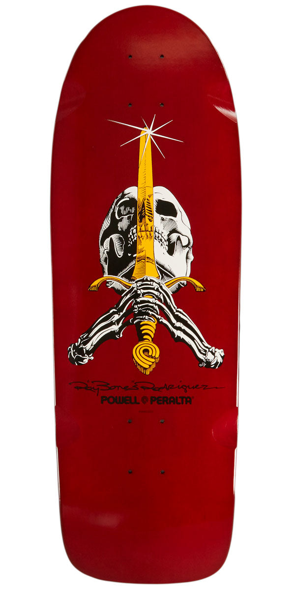 Powell-Peralta Ray Rodriguez O.G. Skull And Sword '08' Skateboard Deck - Burgundy - 10.00