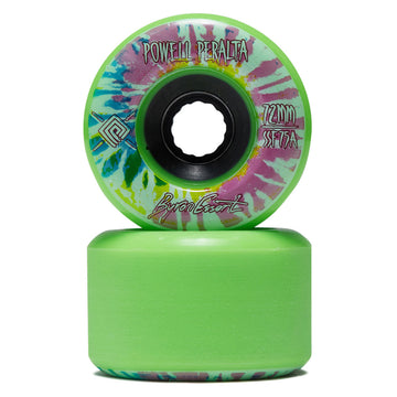 Powell-Peralta Downhill Byron Essert 75a Longboard Wheels - Green/Black Hub - 72mm