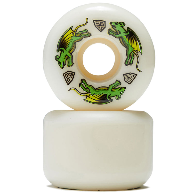 Powell-Peralta Dragon Formula 93a Nano Rat A2 Skateboard Wheels - Off White - 56mm