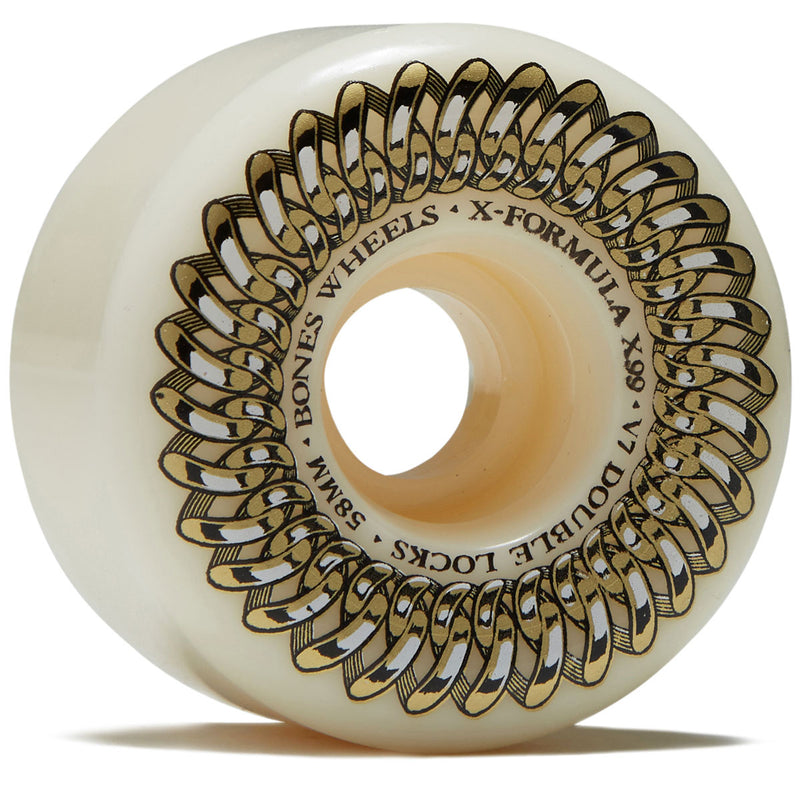 BONES X-FORMULA54㎜99a V7 Bones X-Formula V7 Double Lock Skateboard Wheels - gold