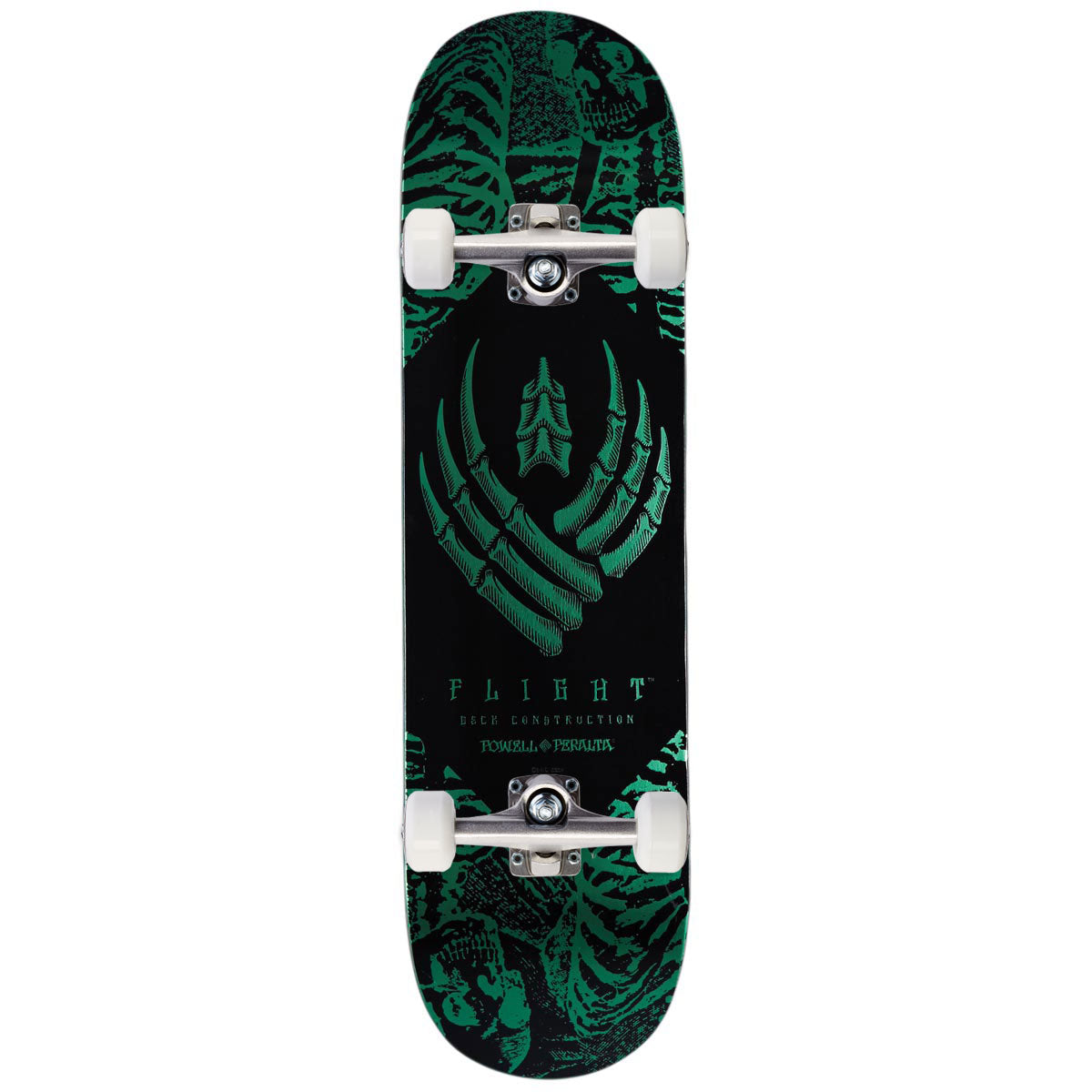 Powell-Peralta Flight Skeleton Skateboard Complete - Teal Foil