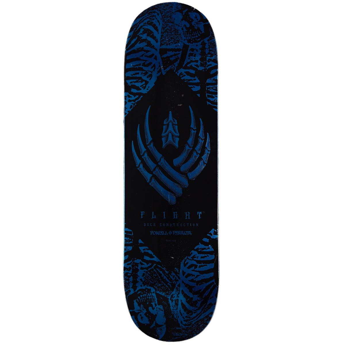 Powell-Peralta Flight Skeleton Skateboard Deck - Blue Foil - 8.75
