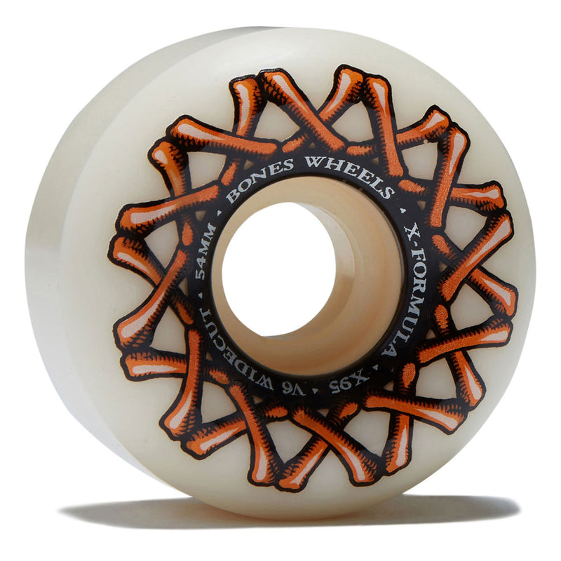 Bones X Formula Wide-Cuts 95a V6 Wide-Cut Skateboard Wheels - 54mm