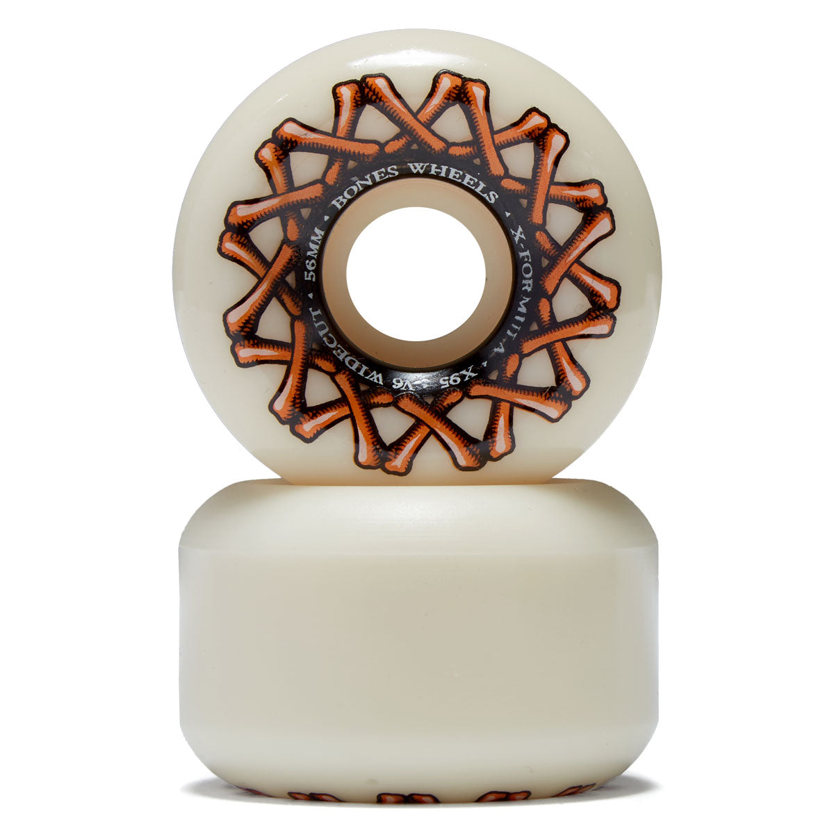 Bones X Formula Wide-Cuts 95a V6 Wide-Cut Skateboard Wheels - 56mm