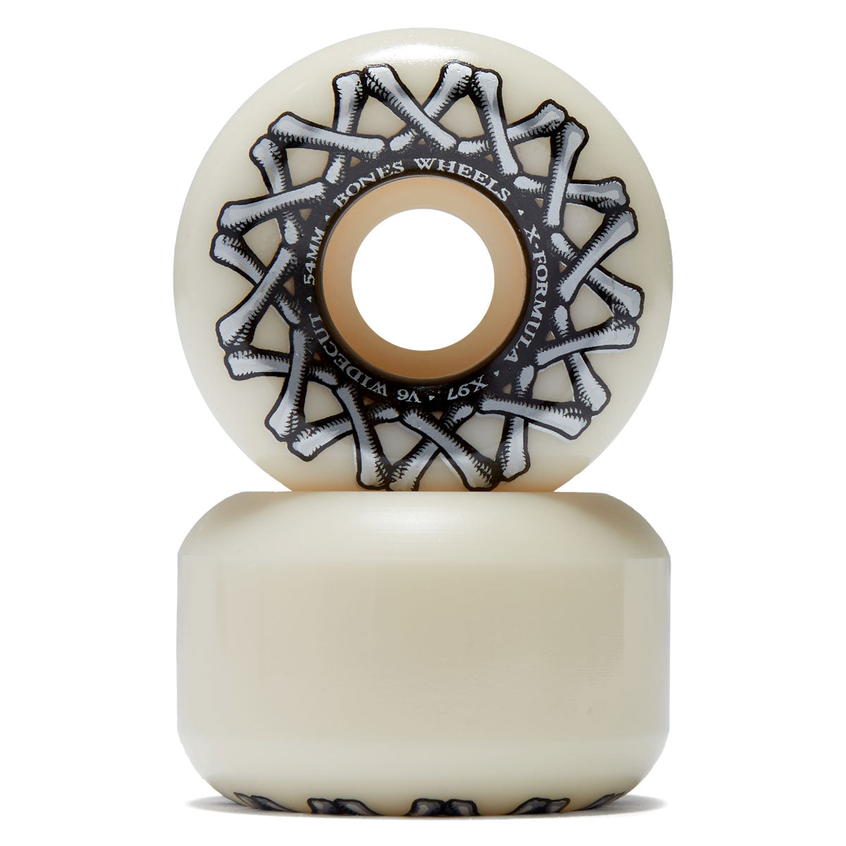 Bones X Formula Widecuts 97a V6 Wide-Cut Skateboard Wheels - 54mm image 2