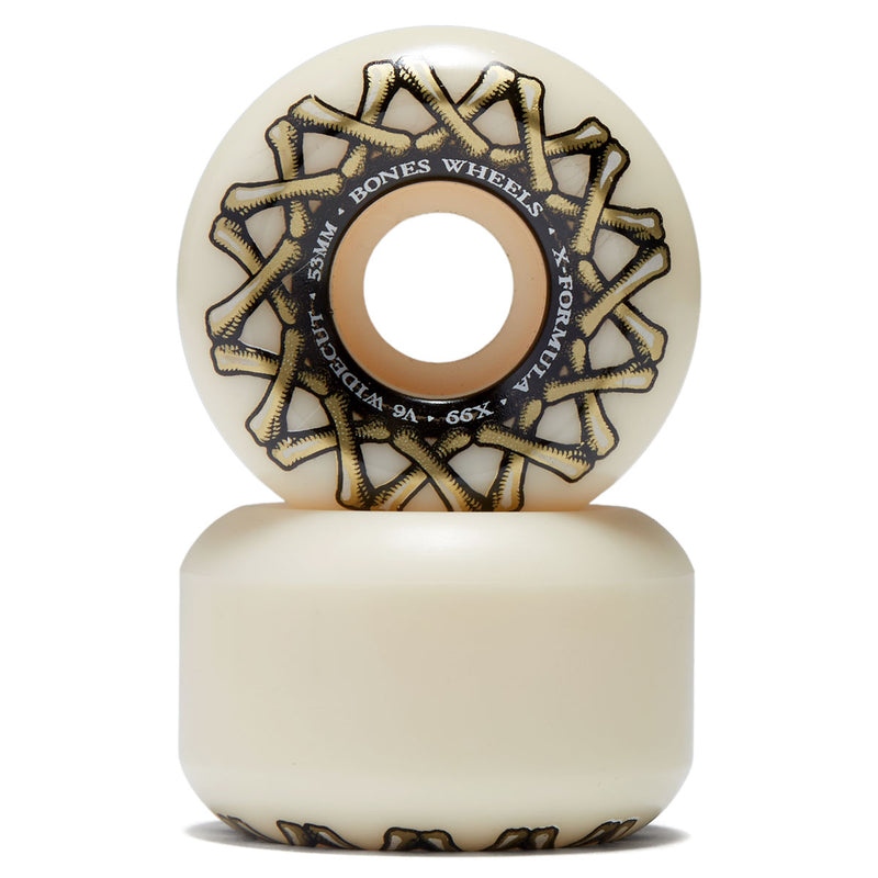 Bones X Formula Widecuts 99a V6 Wide-Cut Skateboard Wheels - 53mm
