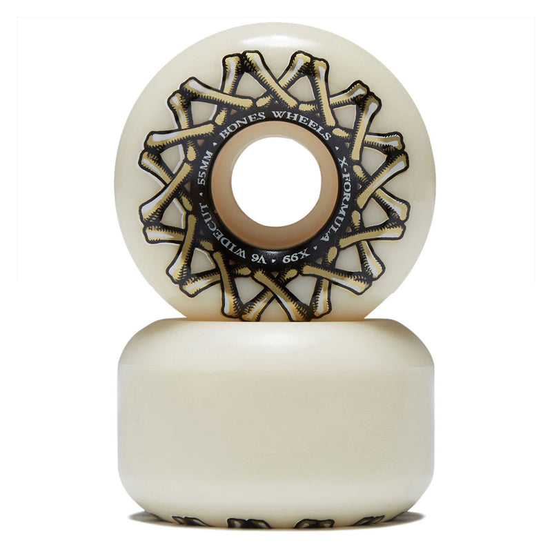 Bones X Formula Widecuts 99a V6 Wide-Cut Skateboard Wheels - 55mm