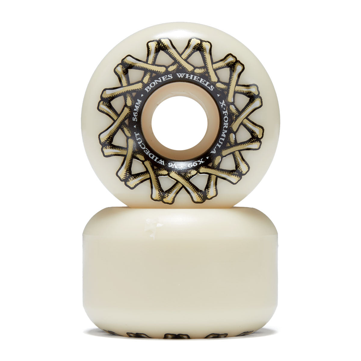 Bones X Formula Widecuts 99a V6 Wide-Cut Skateboard Wheels - 56mm image 2