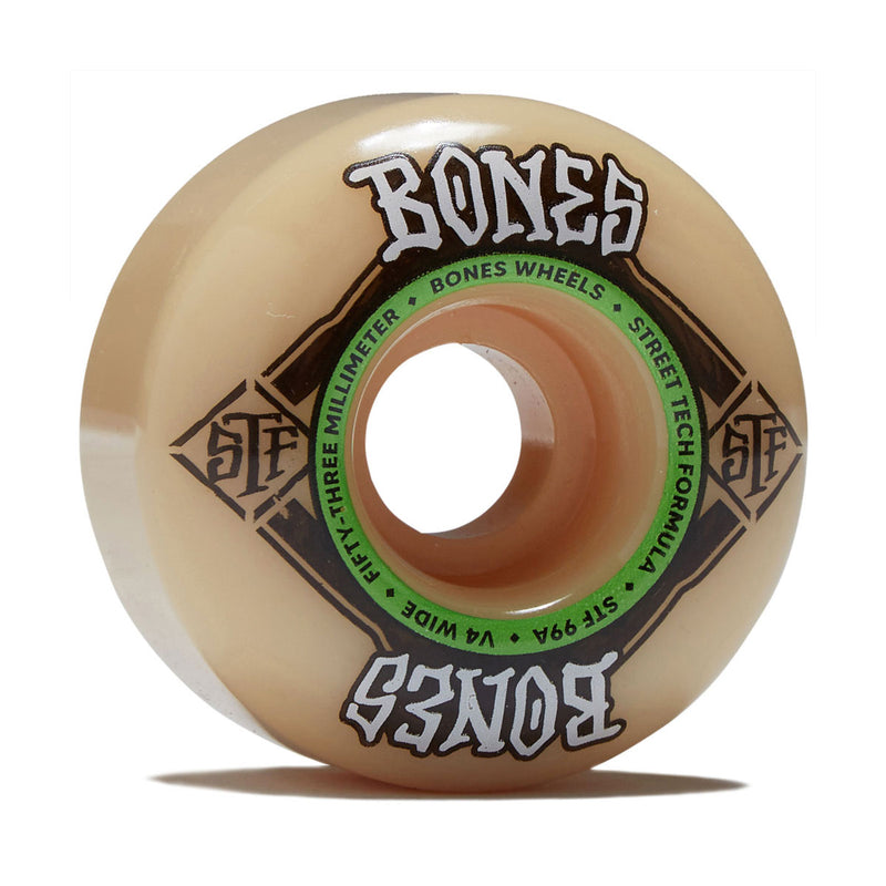 Bones STF Wides 99a V4 Wide Skateboard Wheels - 53mm