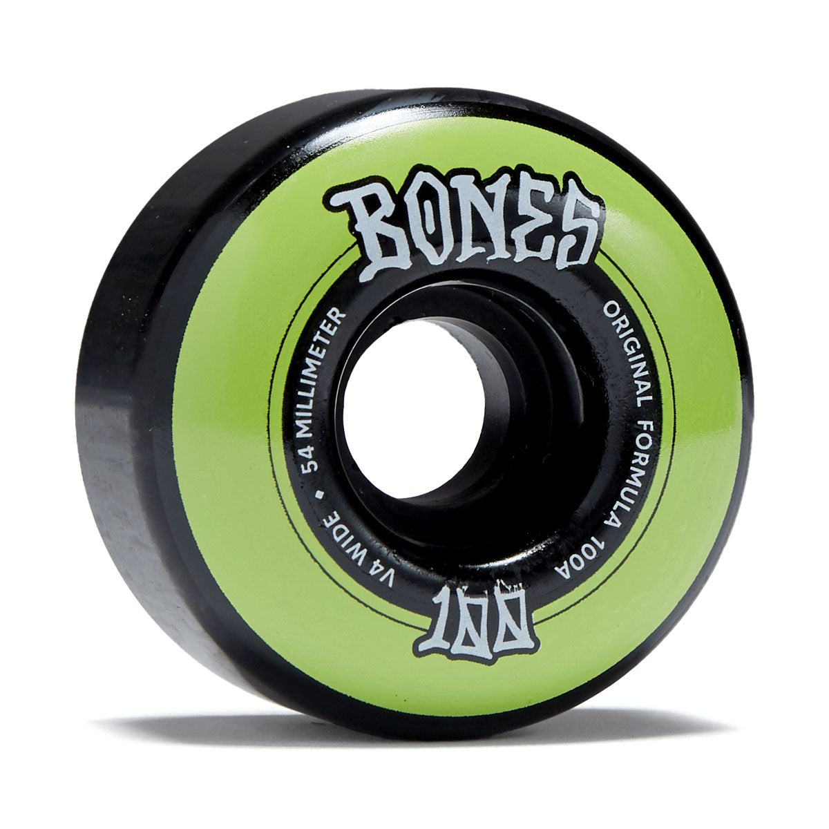 Bones 100s Wides 100a V4 Wide Skateboard Wheels - Black - 54mm image 1