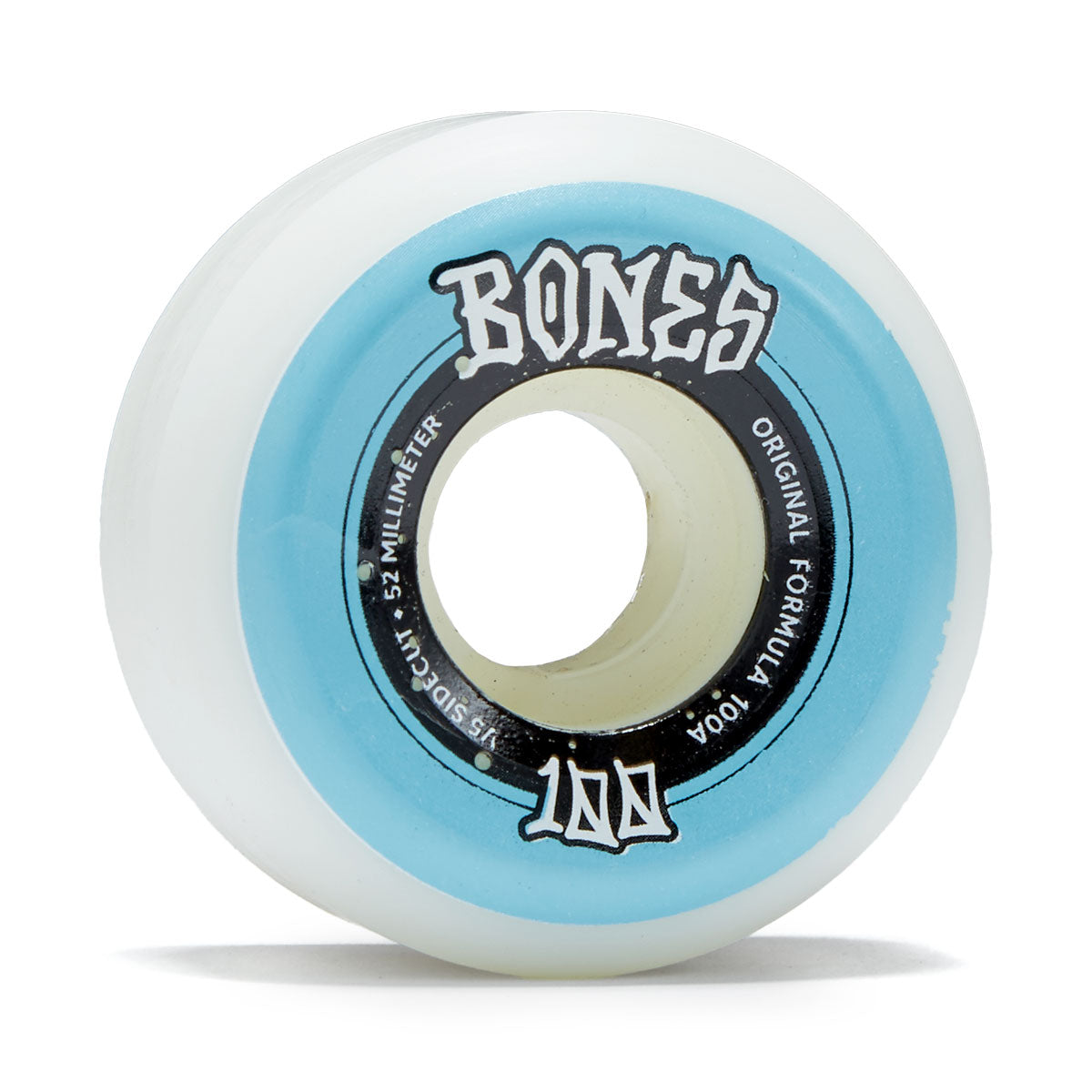 Bones 100s Sidecuts 100a V5 Sidecut Skateboard Wheels - White - 52mm image 1
