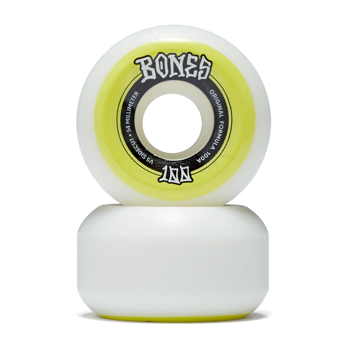 Bones 100s Sidecuts 100a V5 Sidecut Skateboard Wheels - White - 54mm image 2