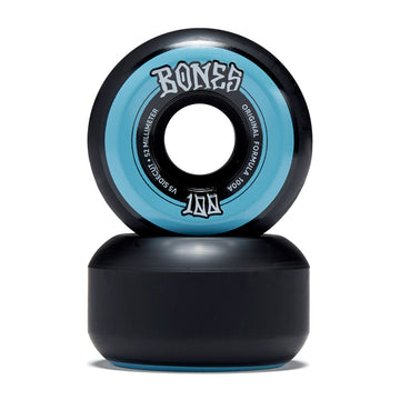 Bones 100s Sidecuts 100a V5 Sidecut Skateboard Wheels - Black - 52mm