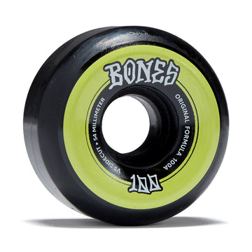 Bones 100s Sidecuts 100a V5 Sidecut Skateboard Wheels - Black - 54mm