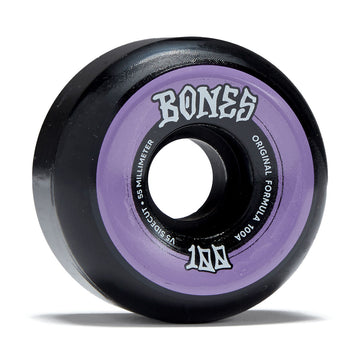 Bones 100s Sidecuts 100a V5 Sidecut Skateboard Wheels - Black - 55mm