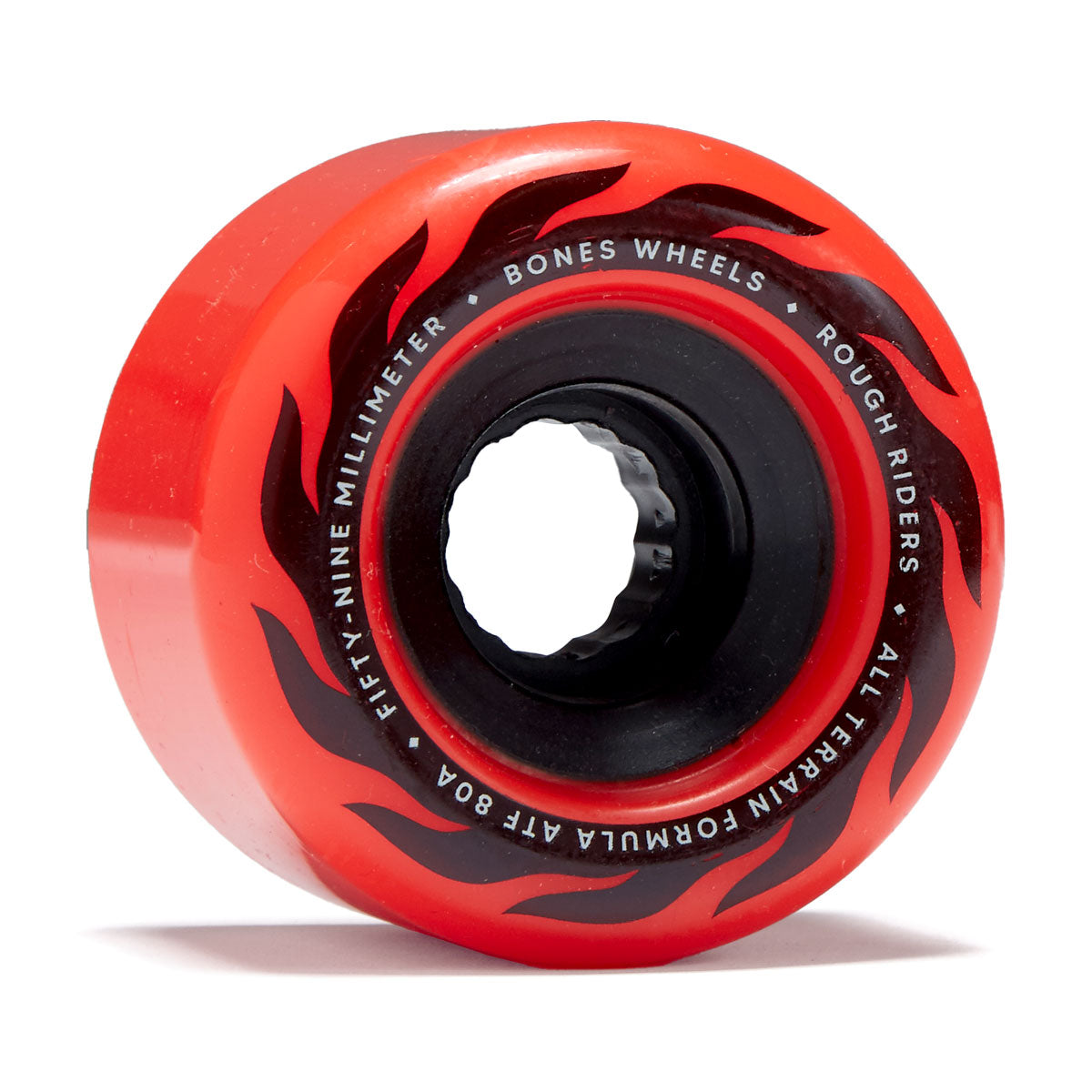 Bones ATF Rough Riders Eternal Flame 80a Skateboard Wheels - Red - 59mm image 1