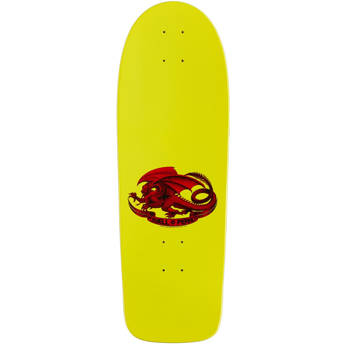 Powell-Peralta Bruce Lee Skull And Numchucks Skateboard Deck - Yellow - 10.00