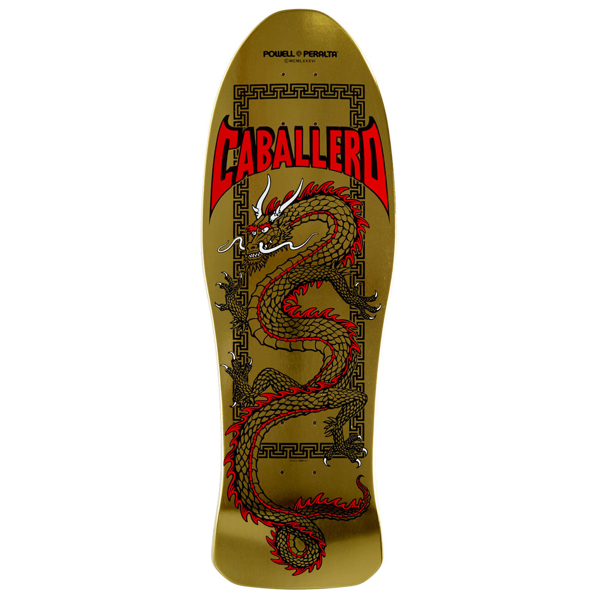 Powell-Peralta Steve Caballero Chinese Dragon Skateboard Deck - Gold Foil - 10.00