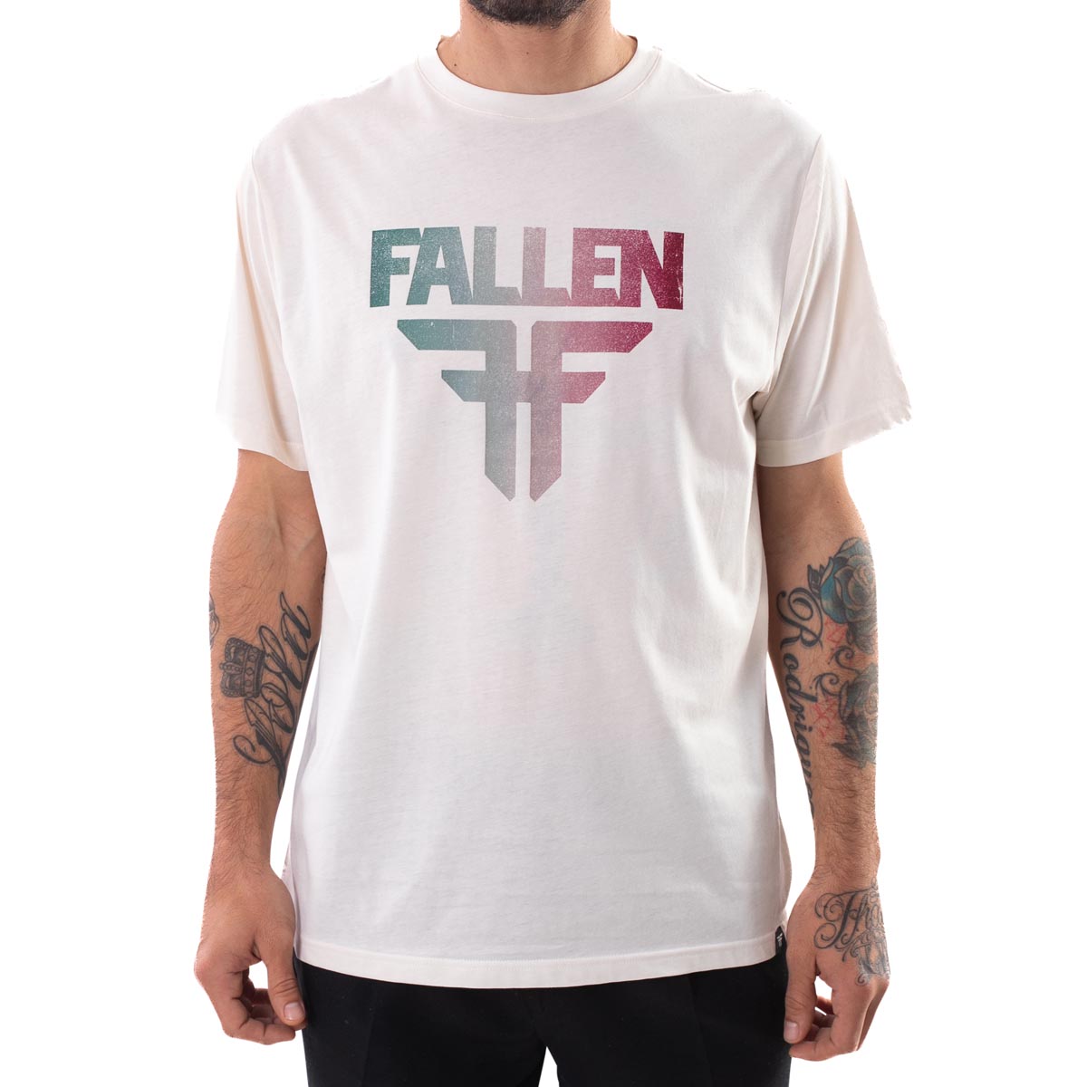 Fallen Insignia T-Shirt - Off White/Green image 2