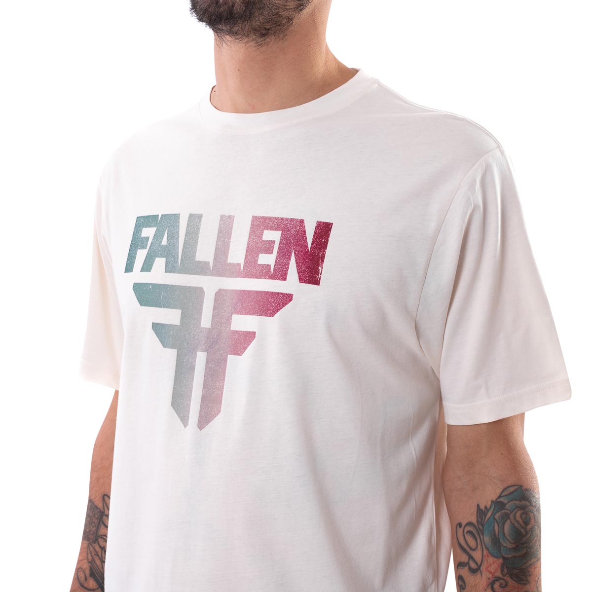 Fallen Insignia T-Shirt - Off White/Green image 3