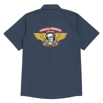 Powell-Peralta Winged Ripper Work Shirt - Navy